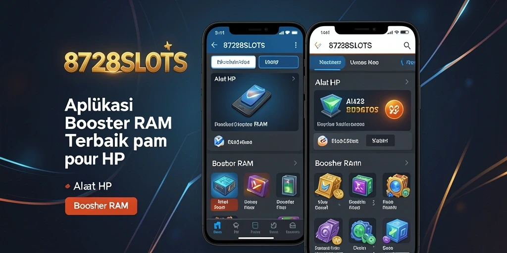 Tampilan antarmuka aplikasi 8728SLOTS untuk Booster RAM yang intuitif.