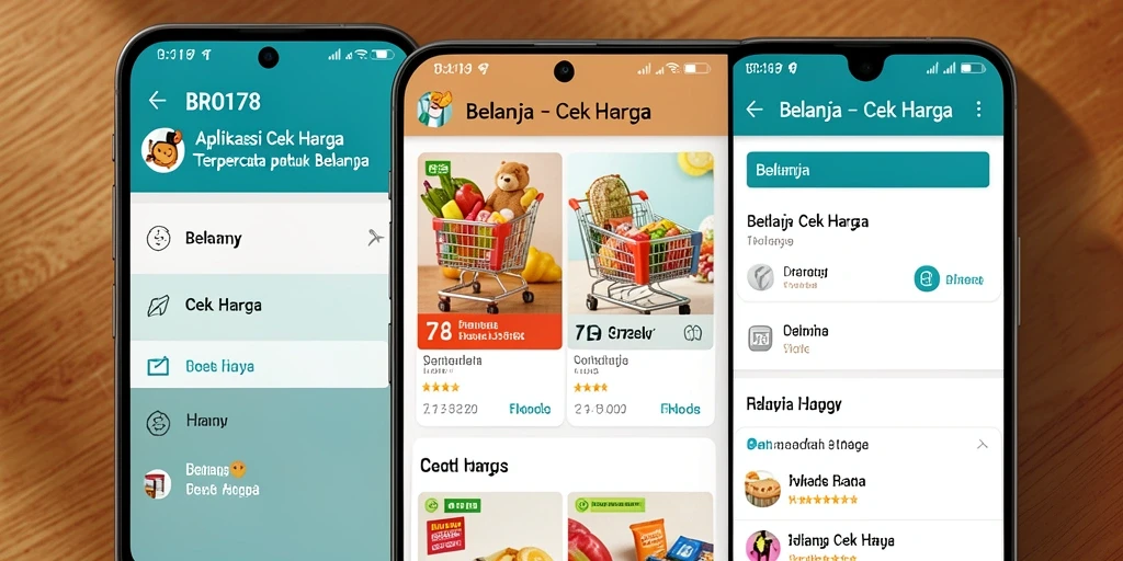 Antarmuka aplikasi BRO178 yang memudahkan cek harga.