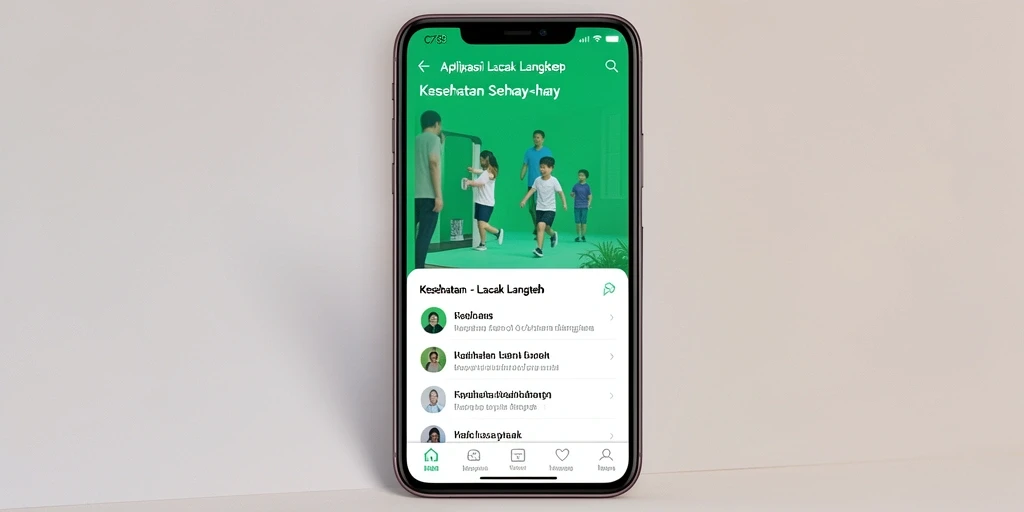Screenshot utama aplikasi C789 yang menampilkan fungsi Lacak Langkah.