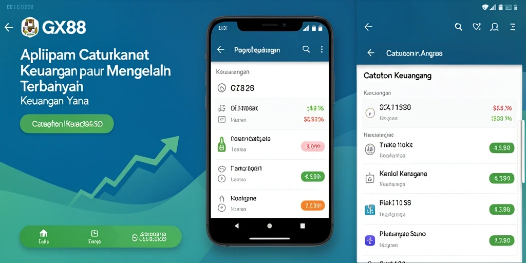 Antarmuka GX88 menunjukkan fitur Catatan Keuangan yang mudah digunakan.
