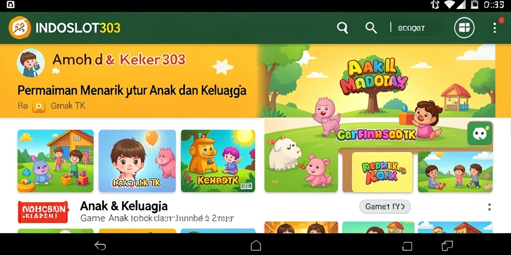 Tampilan antarmuka yang ceria dan interaktif dari INDOSLOT303.