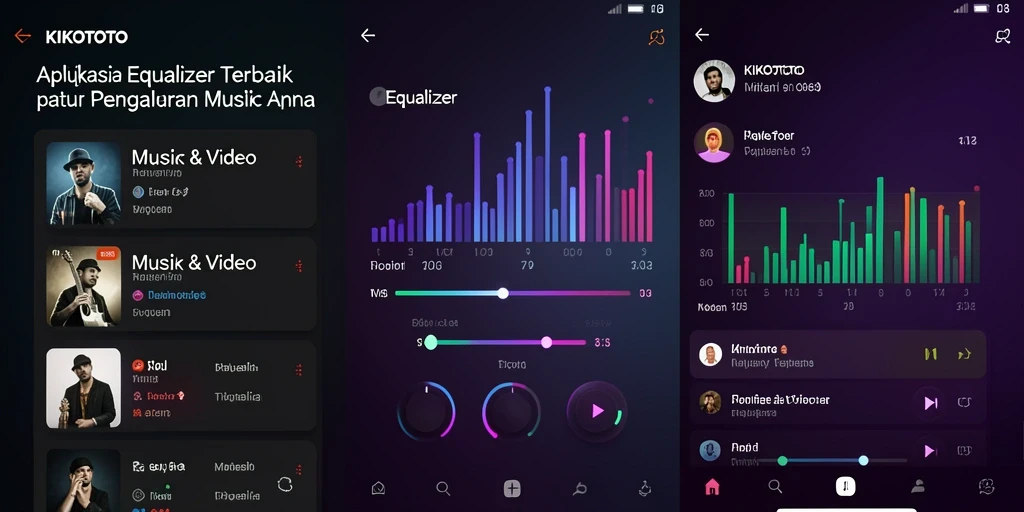 Antarmuka KIKOTOTO yang menarik dengan fungsi Equalizer.