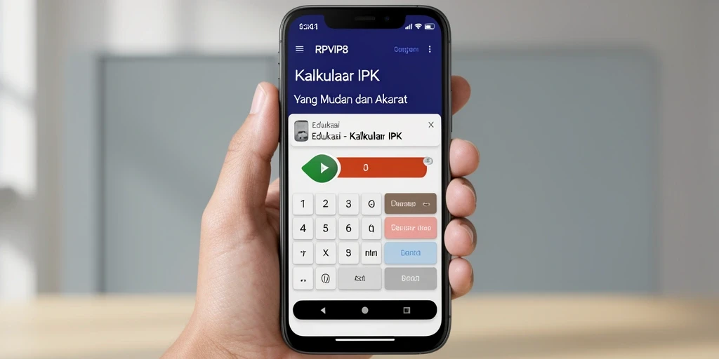 Antarmuka sederhana dan mudah digunakan untuk menghitung IPK.