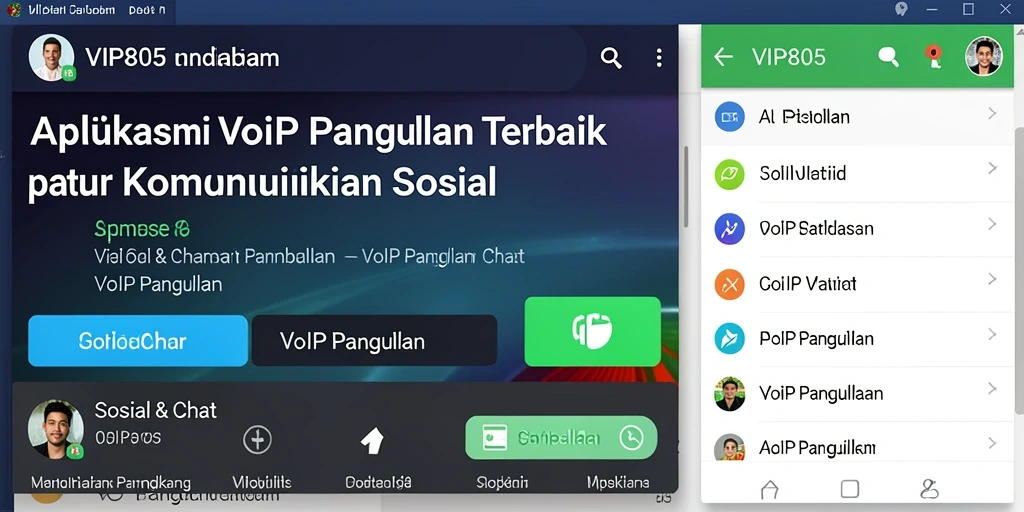 Tampilan antarmuka VIP805 yang modern dan mudah digunakan.