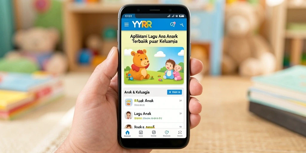 Tampilan antarmuka YYRR yang ceria dan menarik untuk anak-anak.