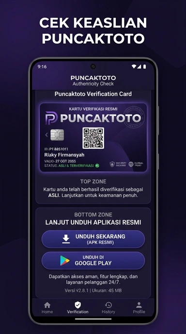 Halaman Resmi Puncaktoto untuk Pengguna Android